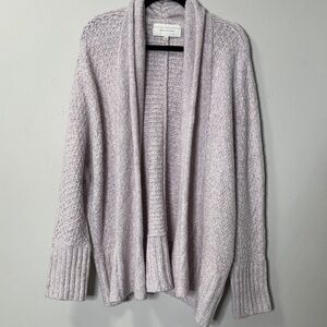 Angel Of The North by Anthropologie Soft Lilac Cardigan Large knit sweater 6224